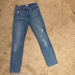 Mother The Stunner ankle fray jeans 26